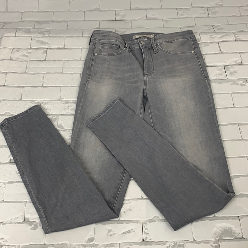 Athleta Sculptek Gray jeans. Size 8 tall. Stretch & movement. Slim fit. Denim